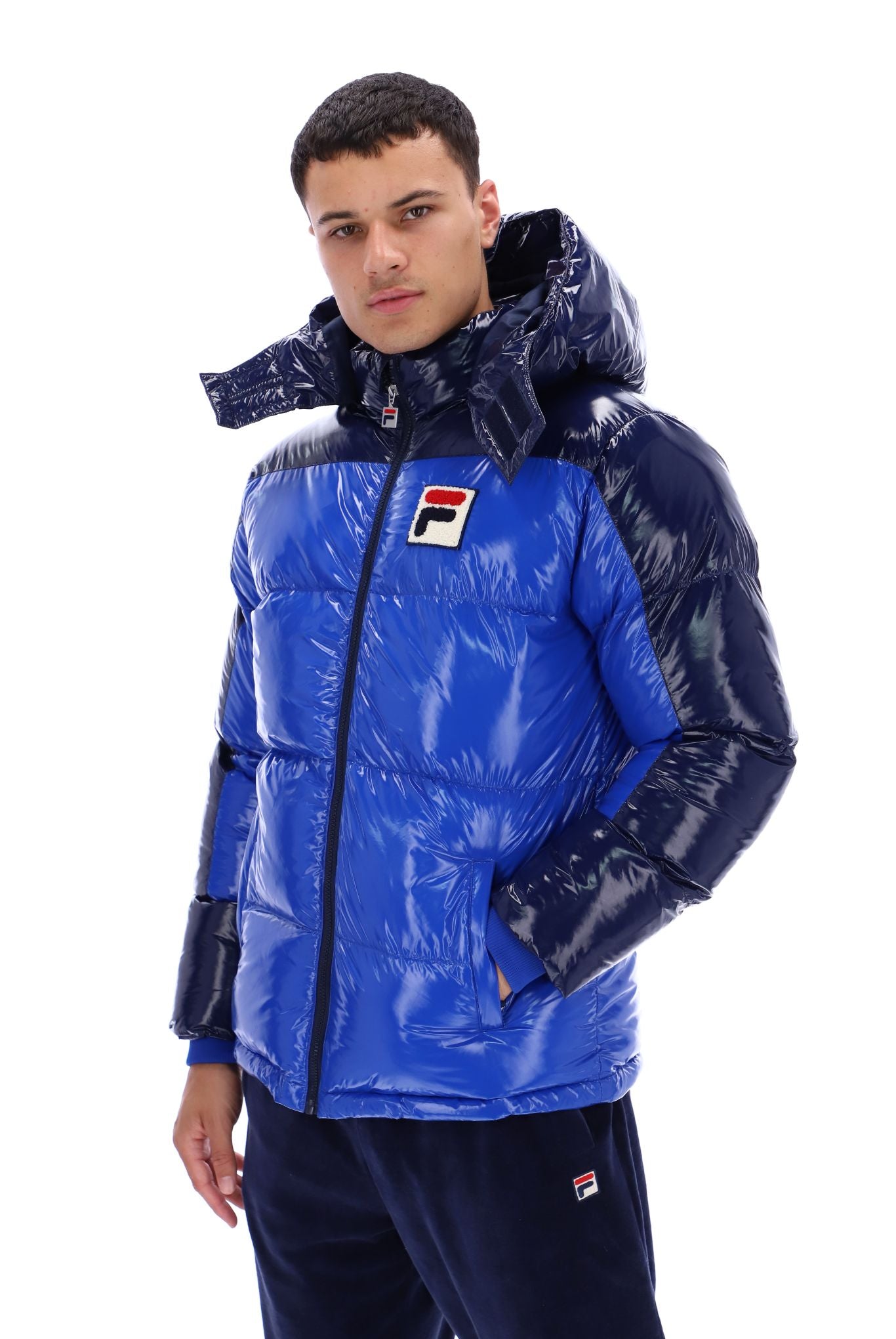 Lionel Oversized Colour Block Puffer Jacket Fila UK