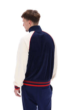 Load image into Gallery viewer, Liston Colour Block Velour Track Top
