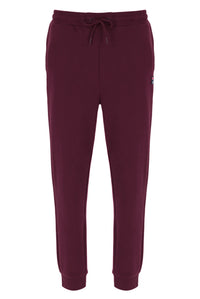 Maroon sweatpants on a white background