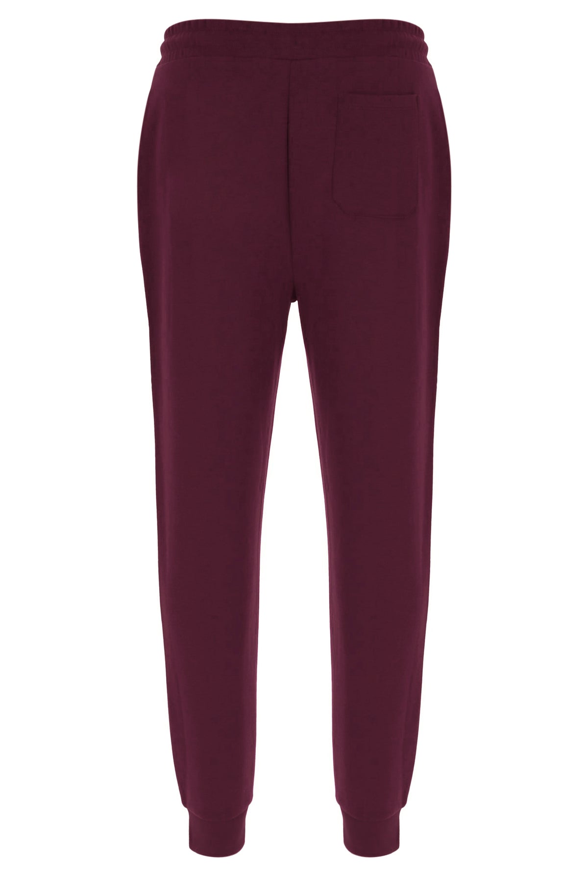 Maroon sweatpants on a white background