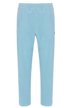 Light blue pants on a white background