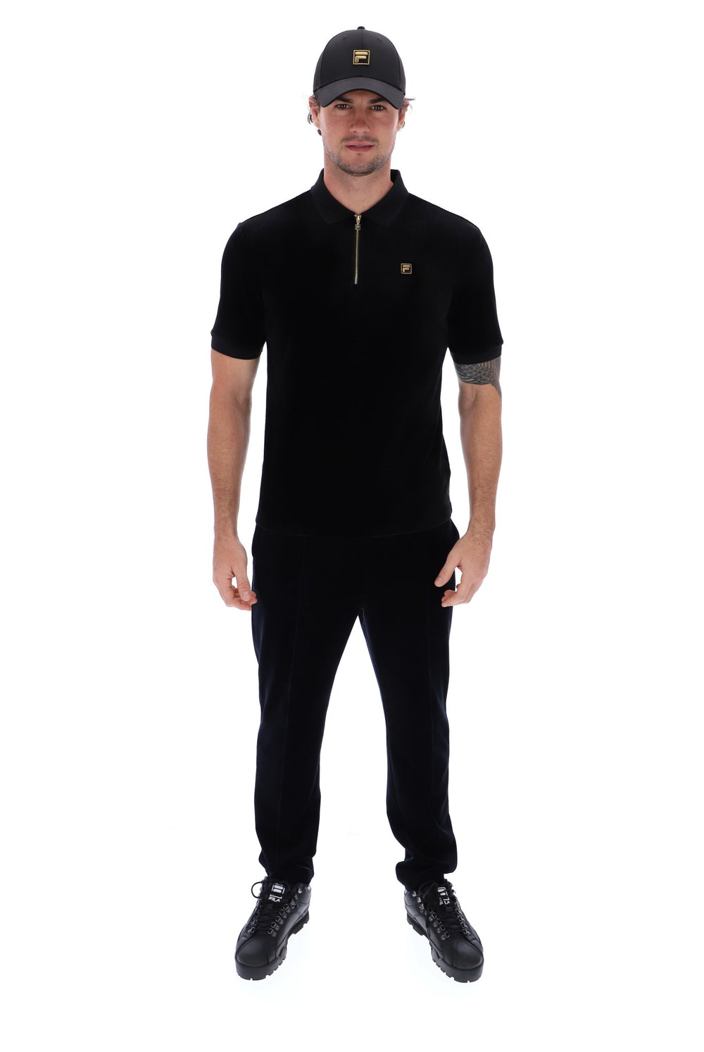 Louie Slim Fit Ribbed Velour Polo