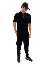 Louie Slim Fit Ribbed Velour Polo