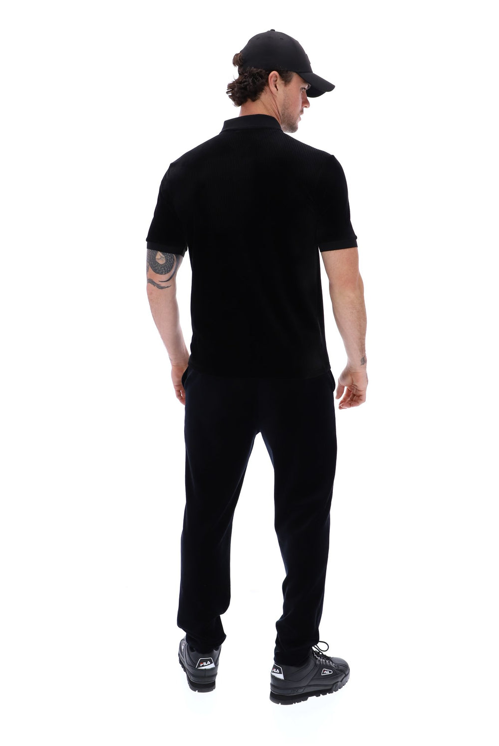 Louie Slim Fit Ribbed Velour Polo