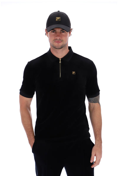 Louie Slim Fit Ribbed Velour Polo