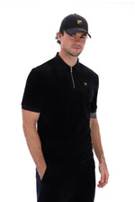 Louie Slim Fit Ribbed Velour Polo