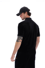 Louie Slim Fit Ribbed Velour Polo