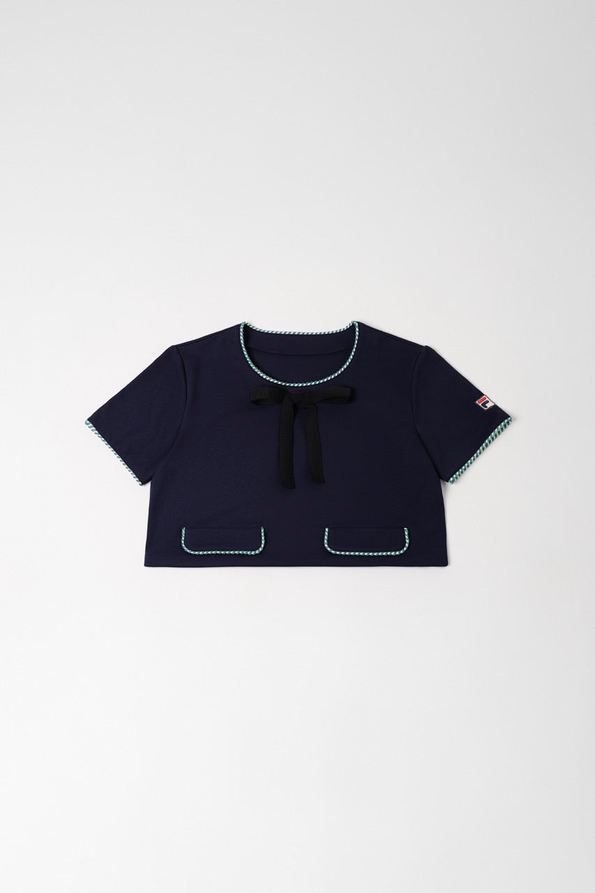 Midnight Blue Braided Crop Top