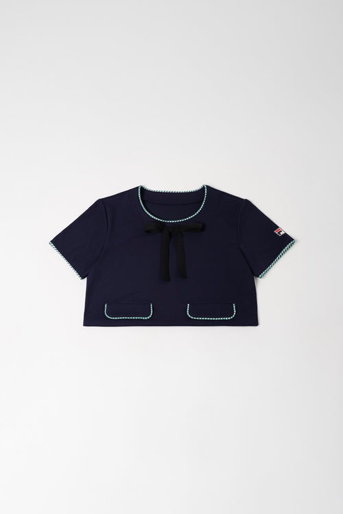 Midnight Blue Braided Crop Top