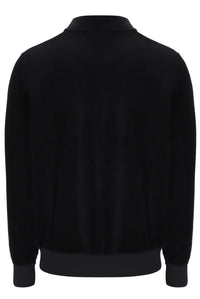 Displays the Black 'FILA' branded Malakai Striped Track Top