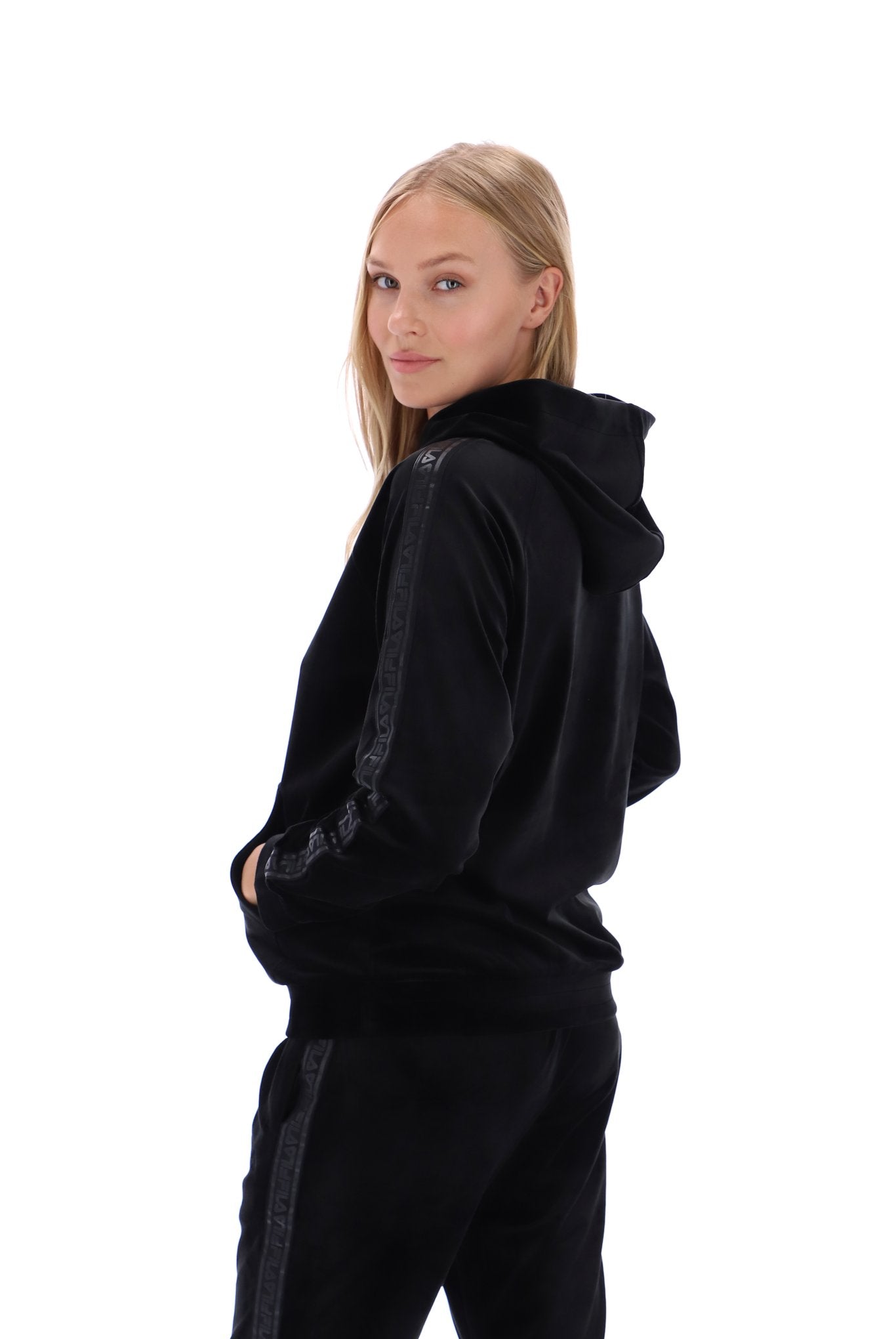 Malia Raglan Velour Hoodie Fila UK