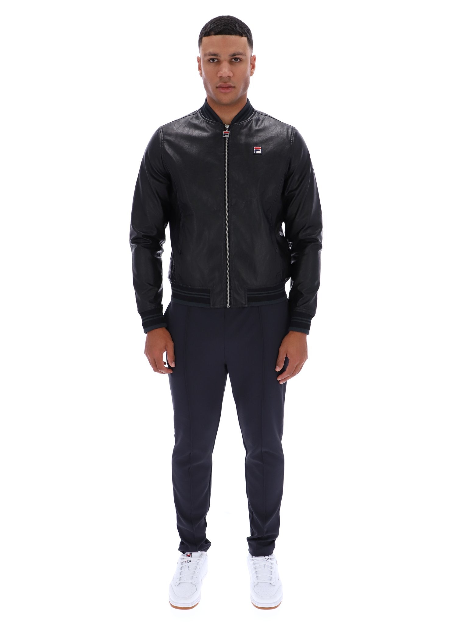 Black Malyk Archive Influence Faux Leather Jacket – Fila UK