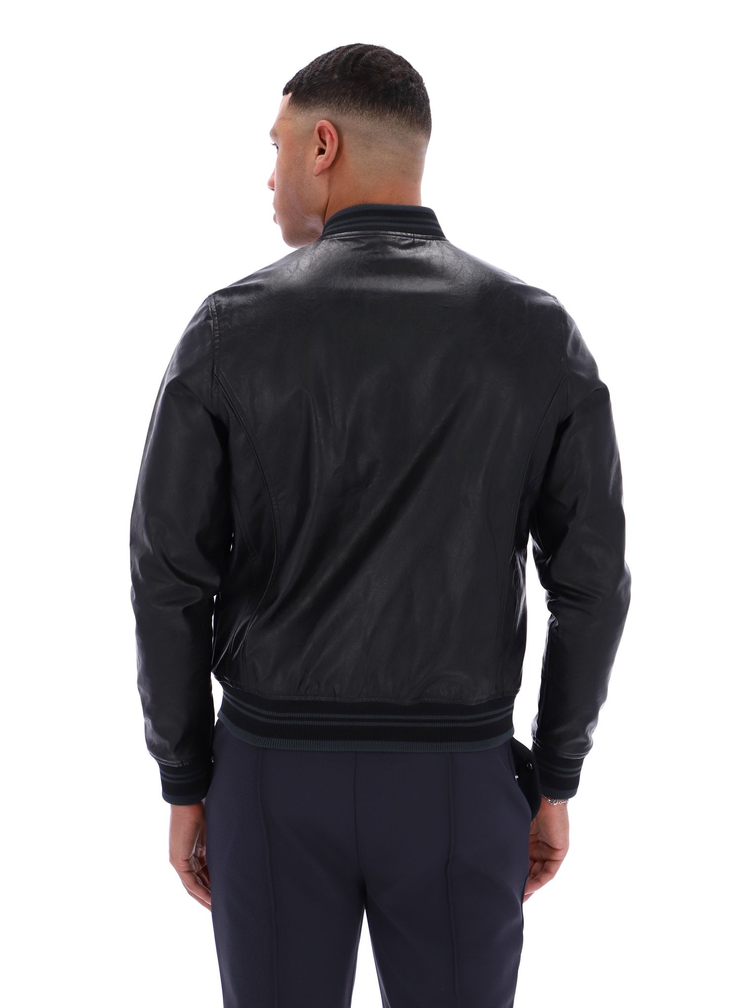 Black Malyk Archive Influence Faux Leather Jacket – Fila UK