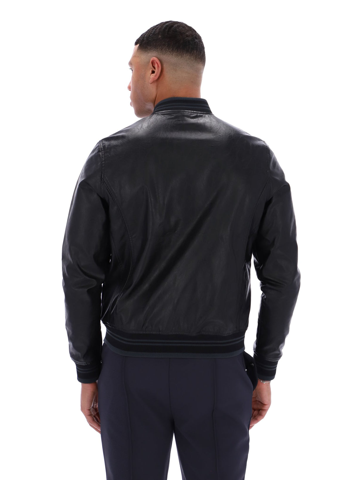 Black Malyk Archive Influence Faux Leather Jacket