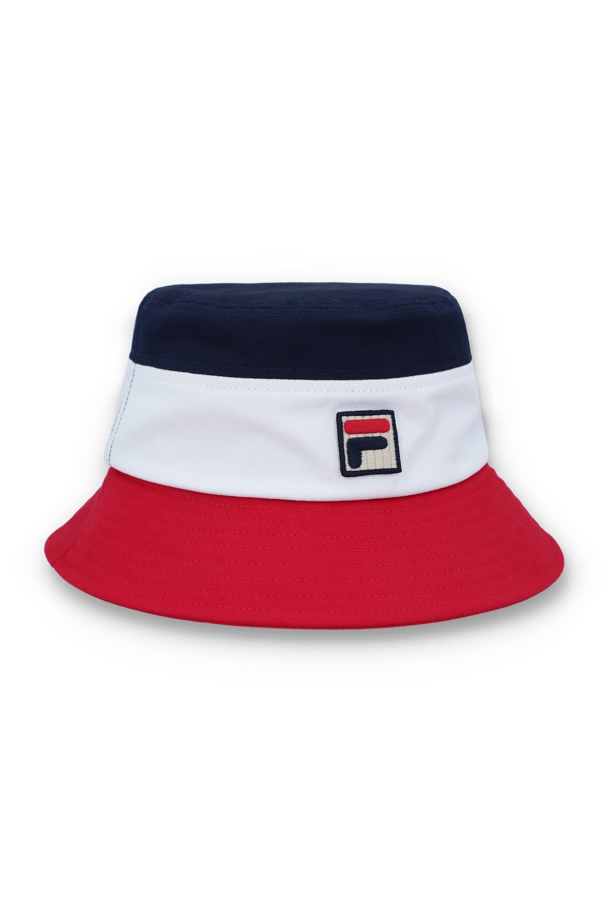 Displays Multi Marco 'FILA' branded Tri-Colour Bucket Hat