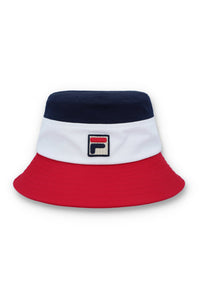 Displays Multi Marco 'FILA' branded Tri-Colour Bucket Hat