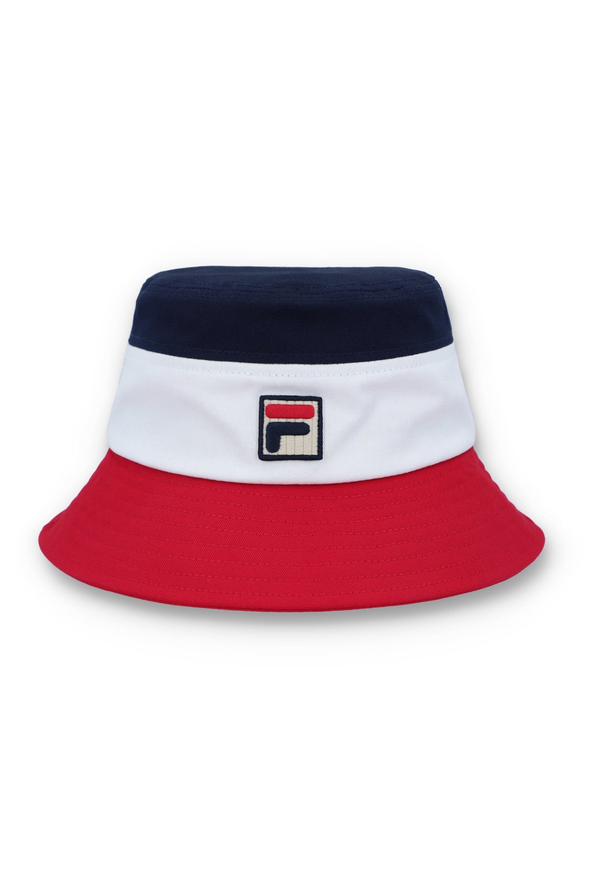 Displays Multi Marco 'FILA' branded Tri-Colour Bucket Hat