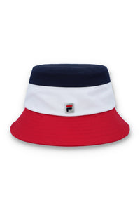 Displays Multi Marco 'FILA' branded Tri-Colour Bucket Hat