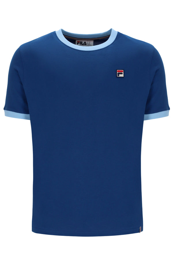 Displays the Limoges 'FILA' branded Marconi Essential Ringer T-Shirt