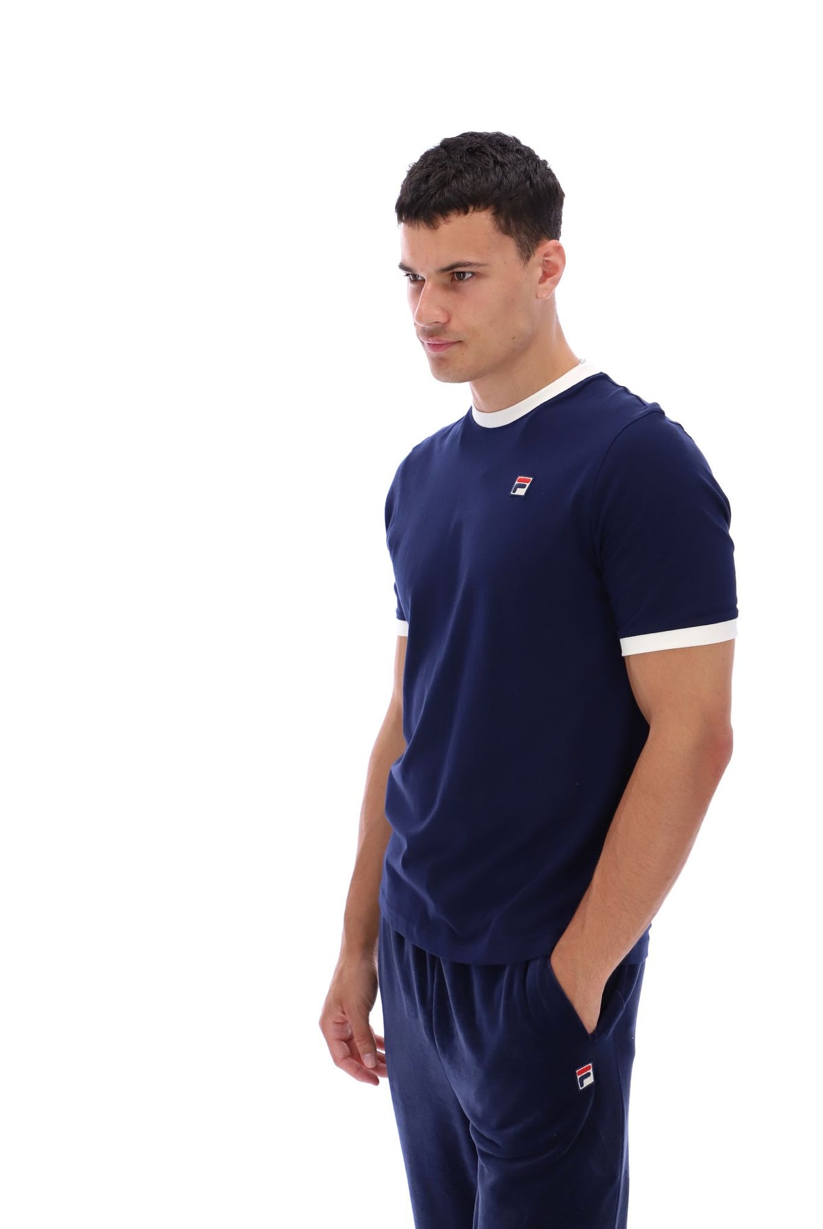 Fila Navy Marconi Essential Ringer T-Shirt