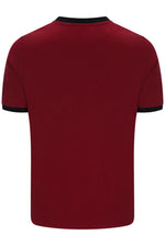Displays the Sun Dried Tomato and Black 'FILA' branded Marconi Essential Ringer T-Shirt
