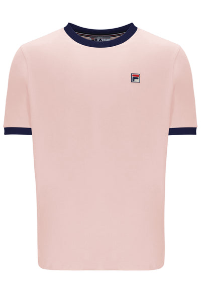 White and clearance pink fila shirt