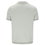 Light gray patterned polo shirt on a white background