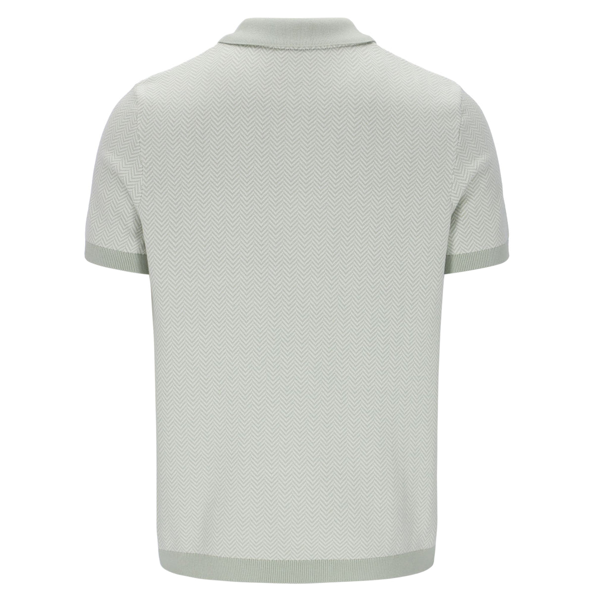 Light gray patterned polo shirt on a white background
