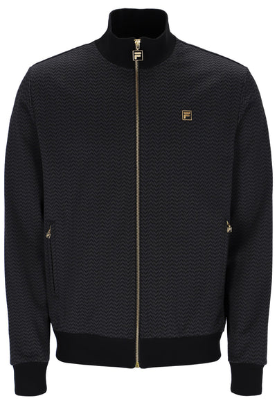 Black Mathers Herringbone Track Top
