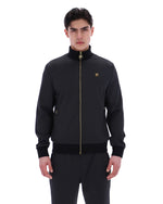 Black Mathers Herringbone Track Top