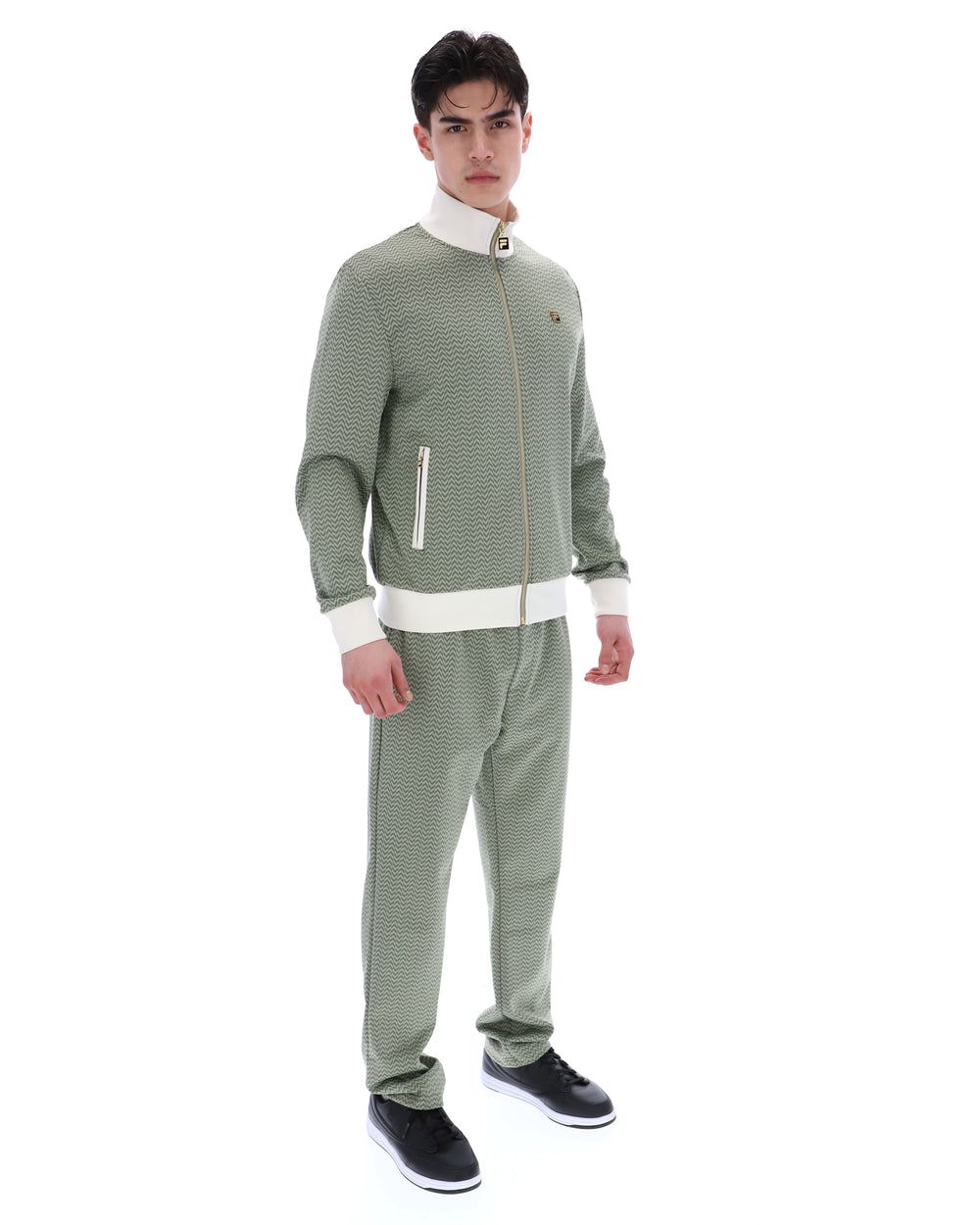 Sea Foam Mathers Herringbone Track Top