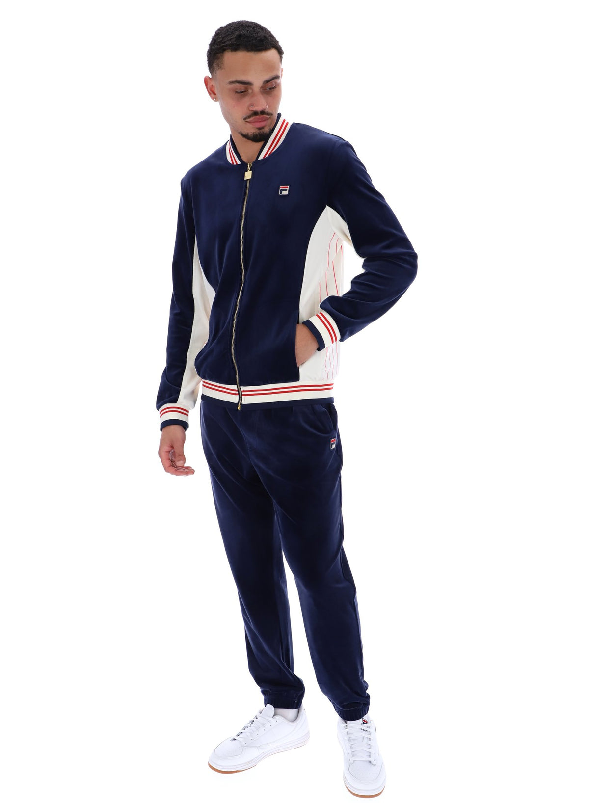 Miguel Velour Archive Track Top