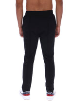 Black Molveno Pin Tuck Slim Leg Pants