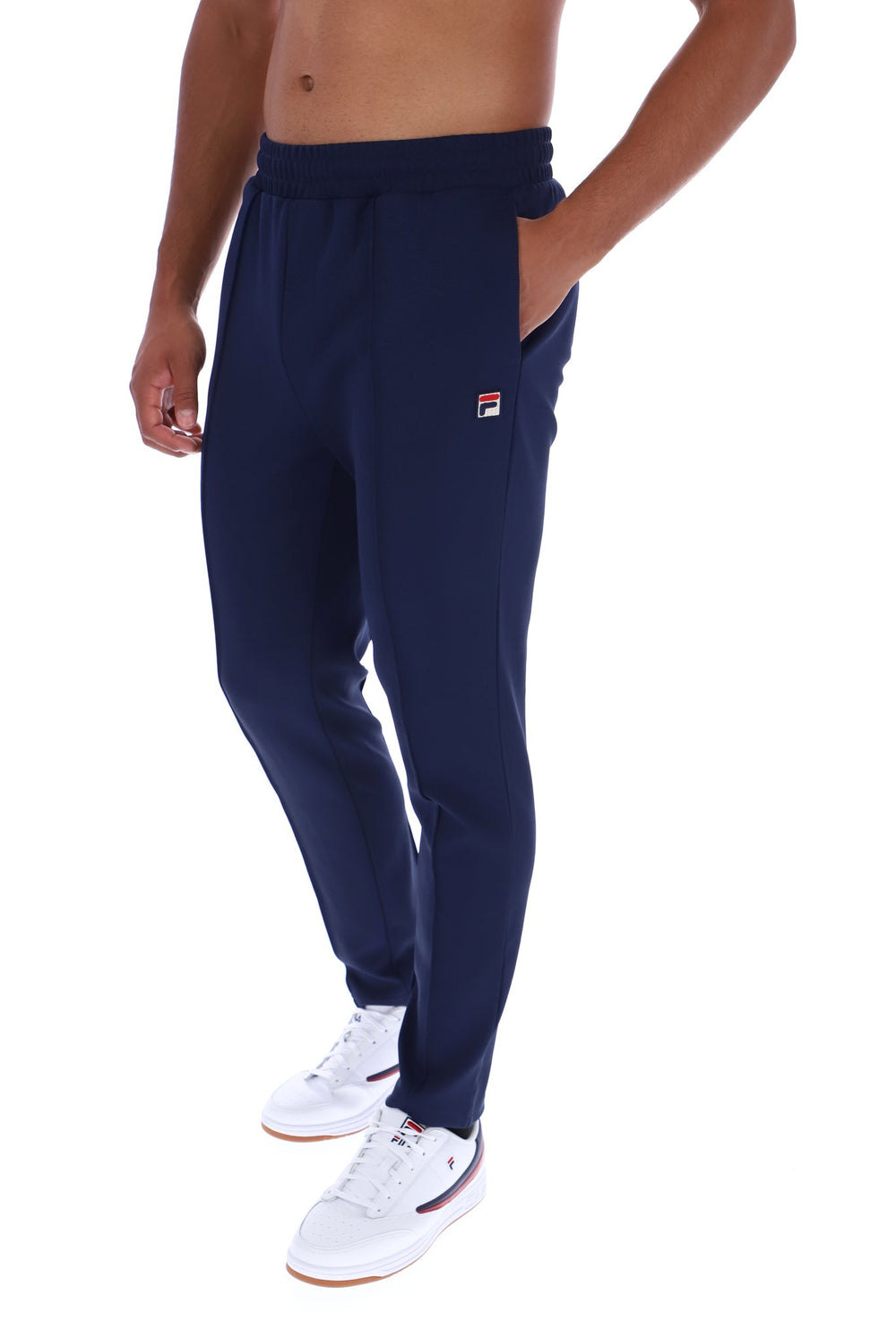 Fila Navy Molveno Pin Tuck Slim Leg Pants