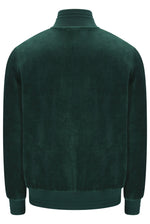 Displays the Pine Needle 'FILA' branded Nero 2 Velour Jacket