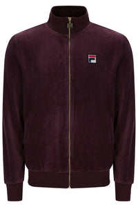 Displays the Fudge 'FILA' branded Nero 2 Velour Jacket