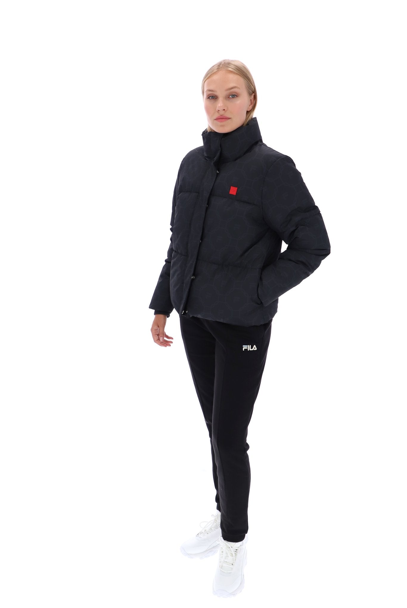 Fila black clearance puffer jacket women's