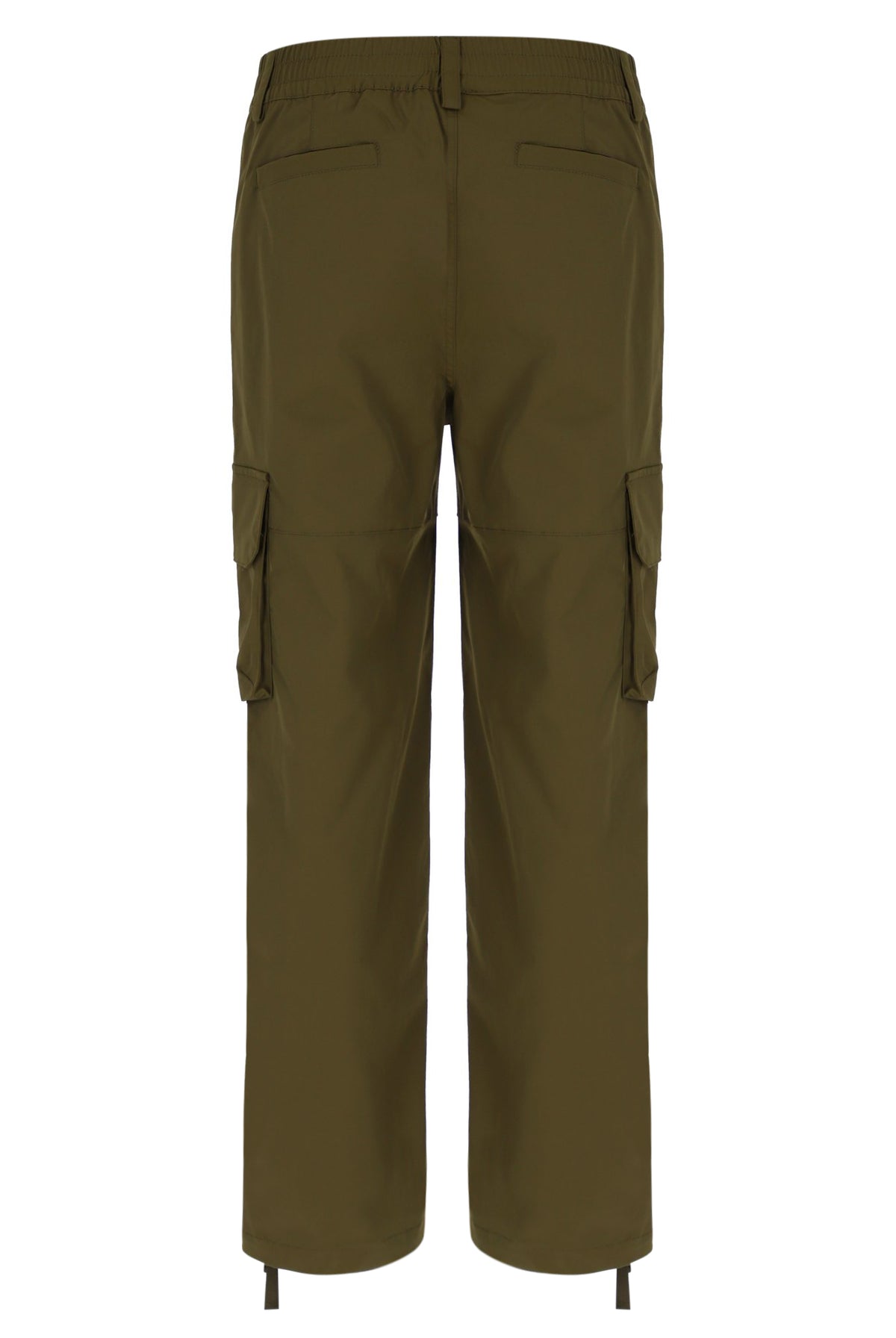 Displays the Dark Olive 'FILA' branded Oscar Cargo Pants