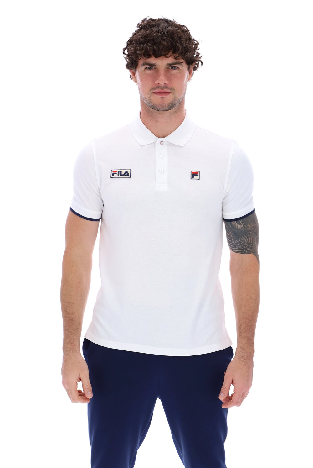 Pablo Three Button Tipped Rib Basic Polo