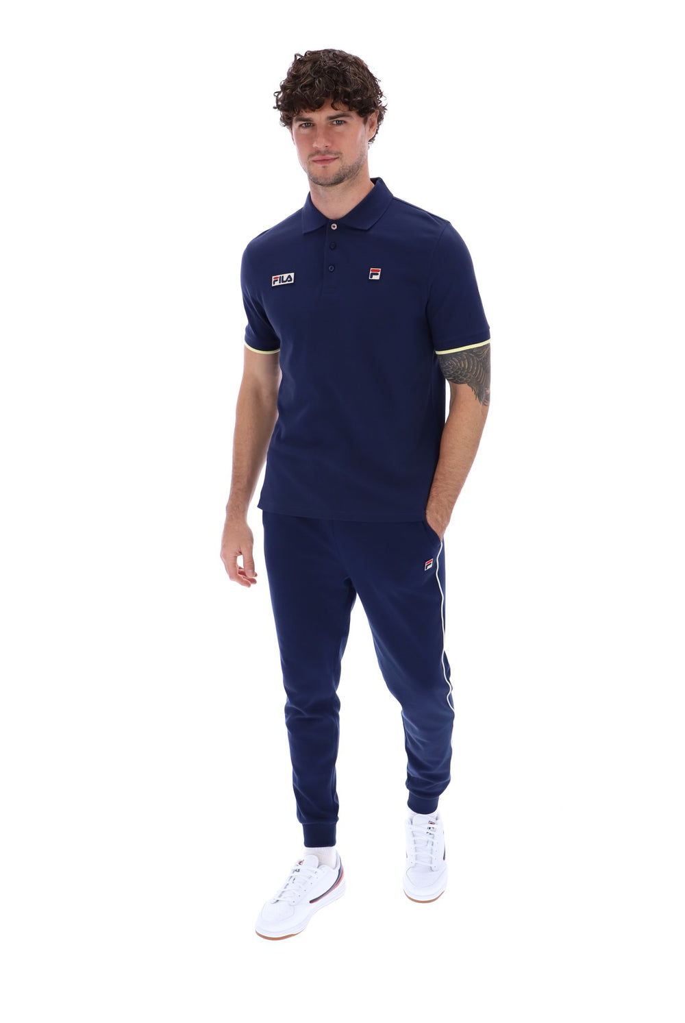 Pablo Three Button Tipped Rib Basic Polo