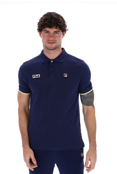 Pablo Three Button Tipped Rib Basic Polo