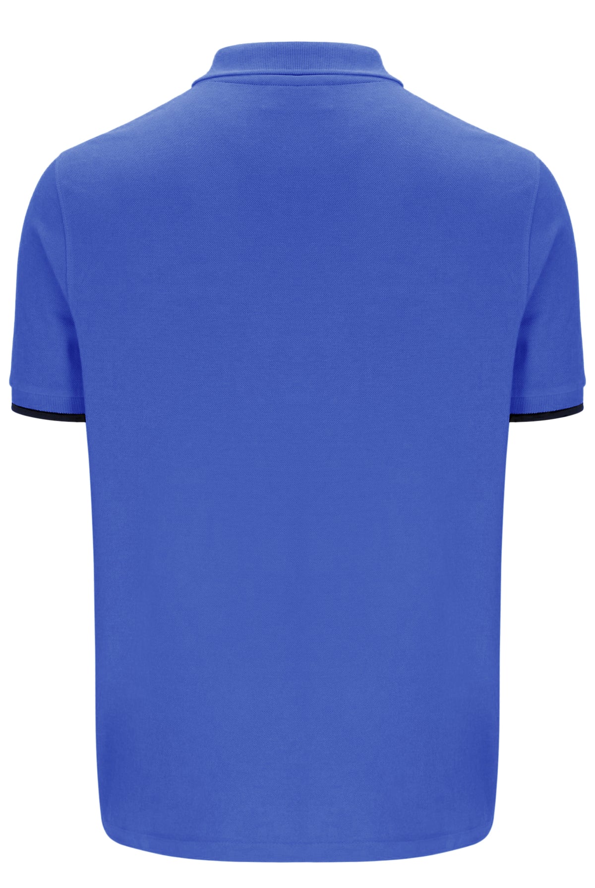 Displays the Dazzling Blue 'FILA' branded Pablo Three-Button Tipped Rib Polo Shirt