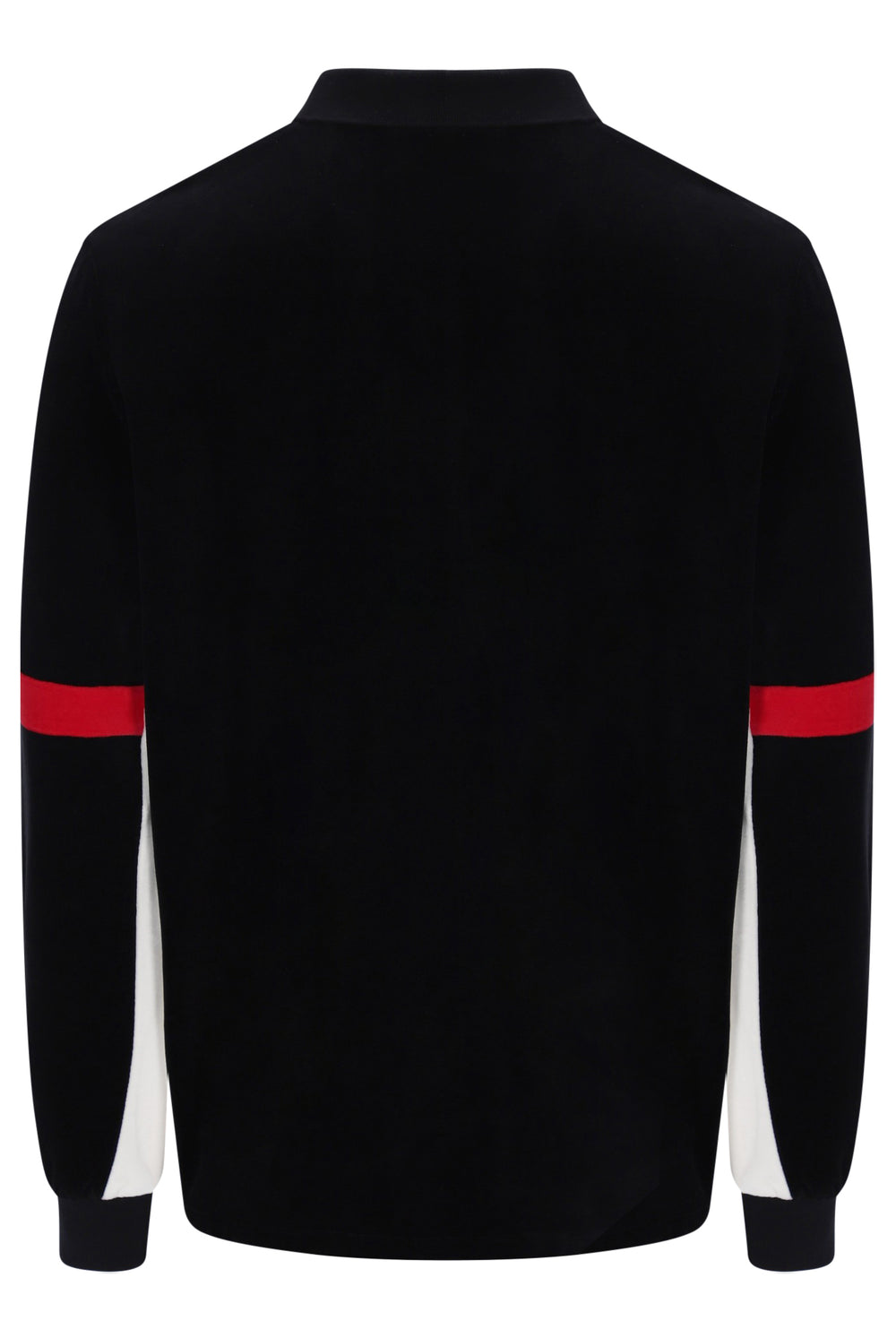 Displays the Black 'FILA' branded Pablo Colour Blocked Long Sleeve Polo