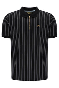 Black Patton Jacquard Stripe Polo