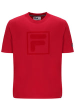 Fila Red Pepe Tee with Flock Logo