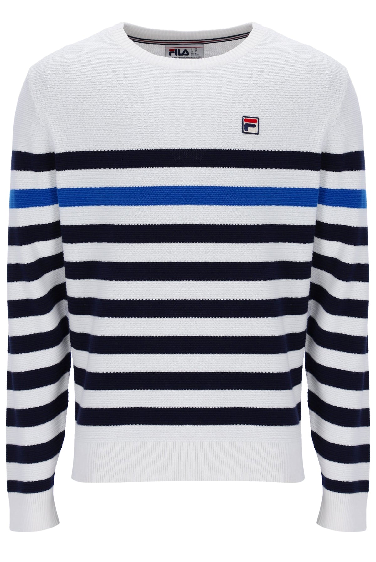 Striped Rakulan Crochet Knitted Sweatshirt