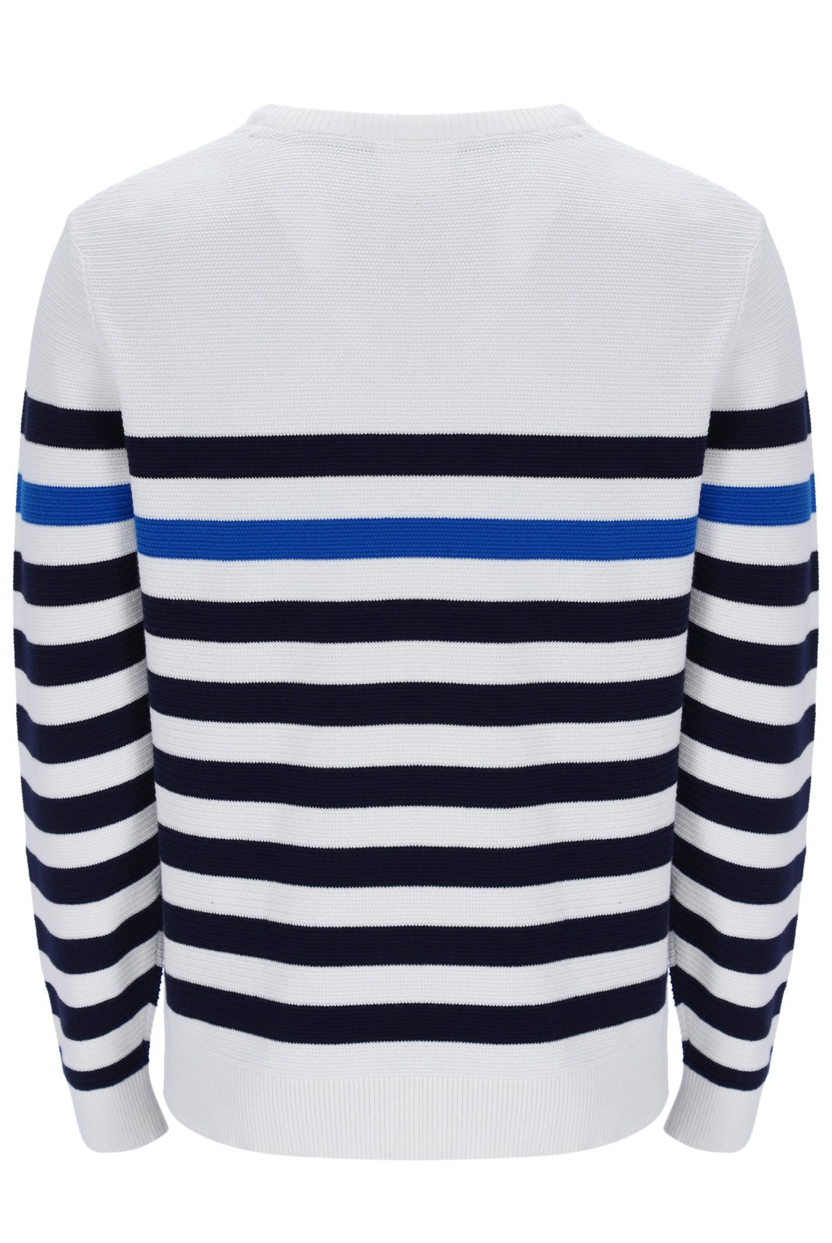 Striped Rakulan Crochet Knitted Sweatshirt