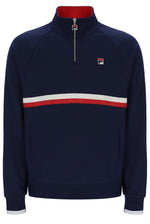 Fila Navy Rolando 1/4 Zip Neck Sweatshirt