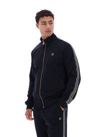 Black Roman Full Zip Jacket with Tape Detail