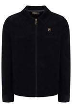 Displays the Black 'FILA' branded Roman Corduroy Over Shirt